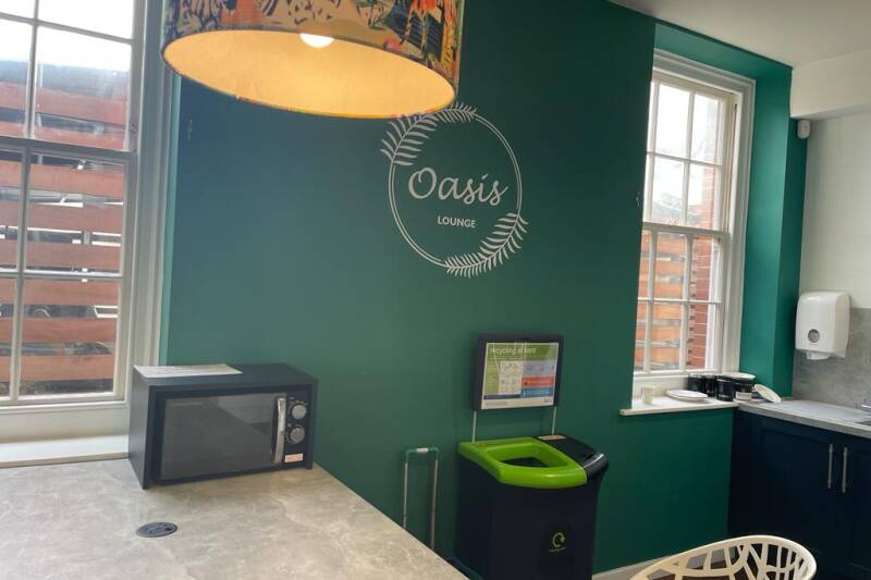 Microwave in Oasis Lounge