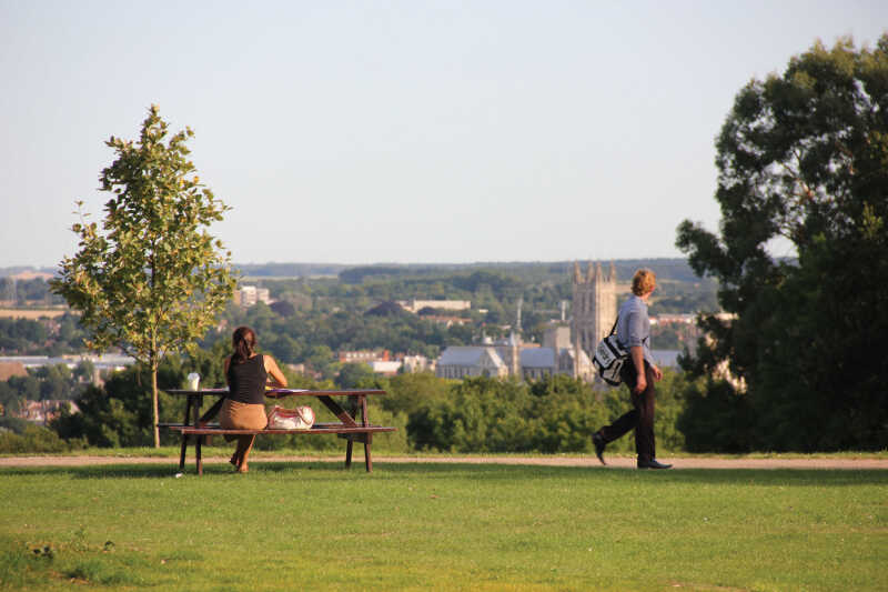 A view of the cathedral from Kent campus