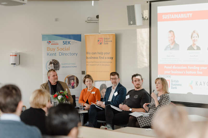 A panel discussion at the Kent and Medway Business Summit