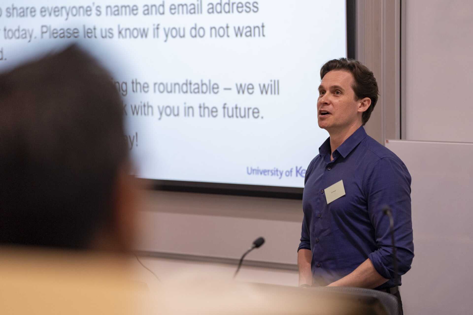 Matt Hutnel from Santander Universities UK and Professor Karen Cox, University of Kent VC