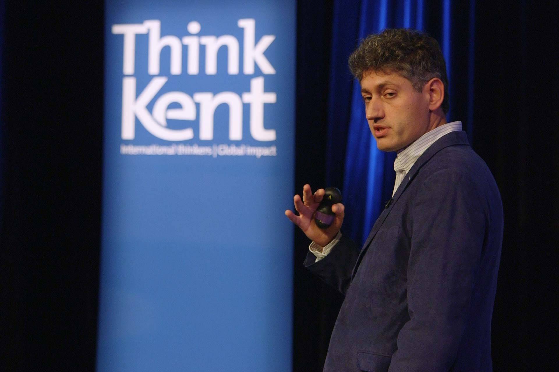 Still image of Dr Gianluca Marcelli from his Think Kent lecture