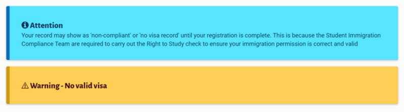 KV warning - no valid visa