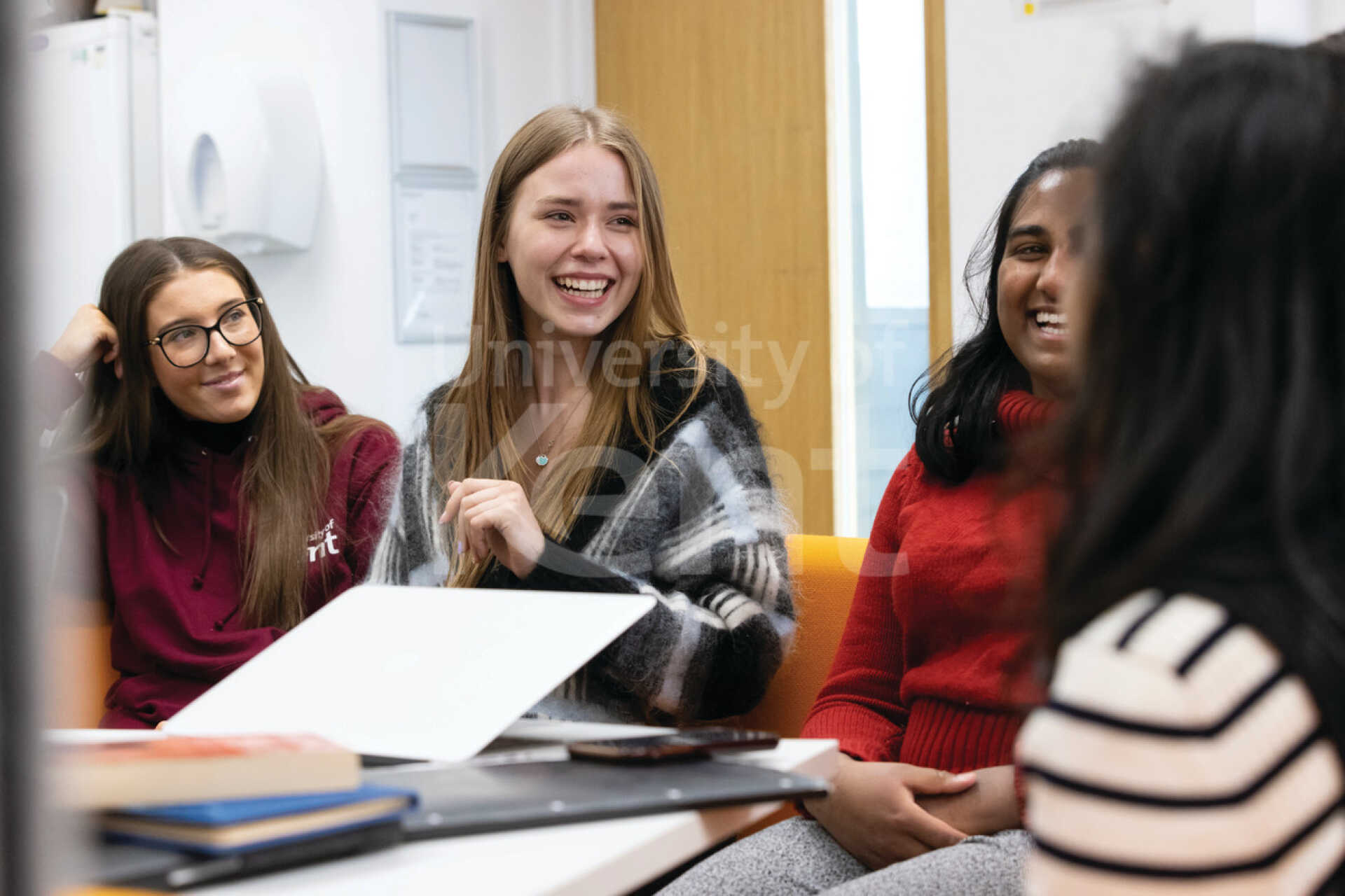 Students laughing