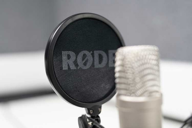 Close-up image of a microphone