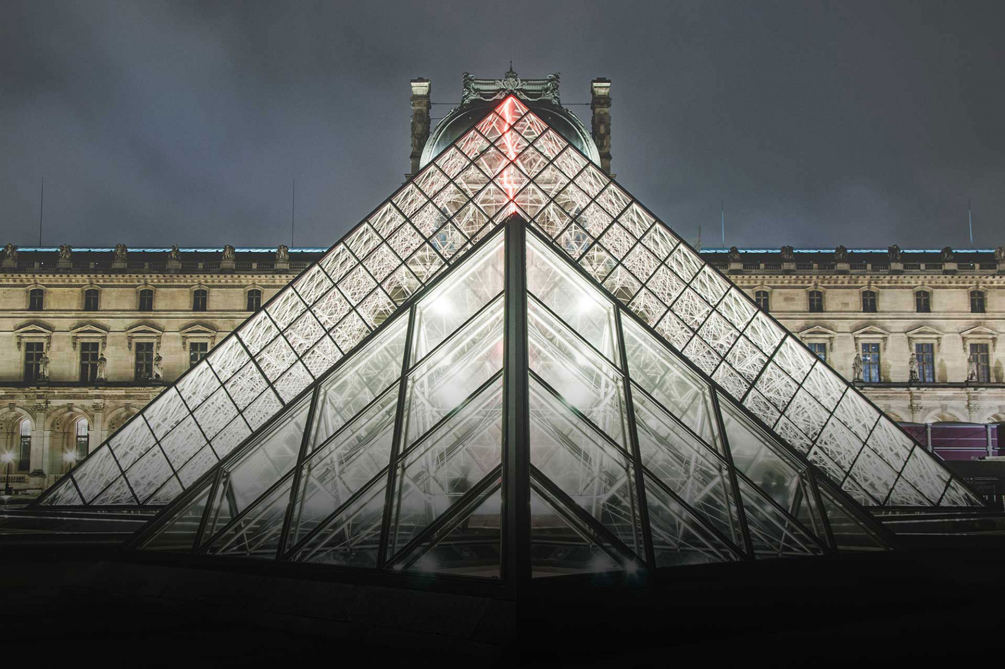 Close up of the Louvre in Paris