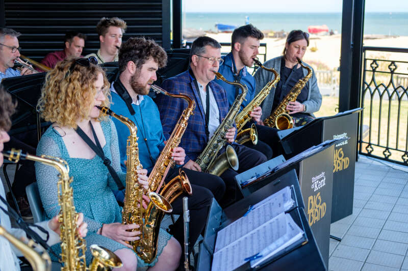 Group of saxophonists