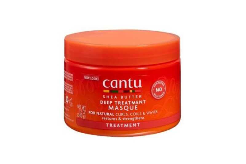 Pot of Cantu shea butter deep treatment masque