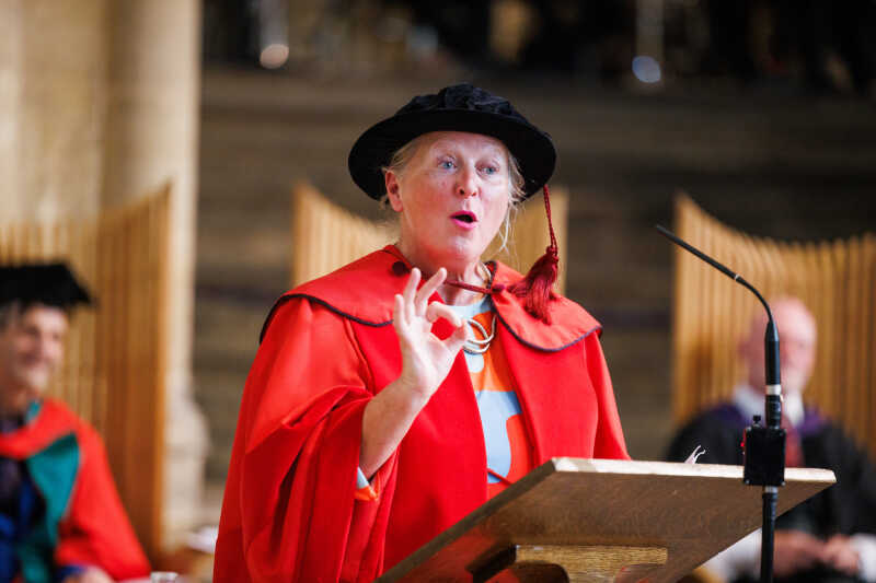 Jenny Sealey OBE addressing the congregation