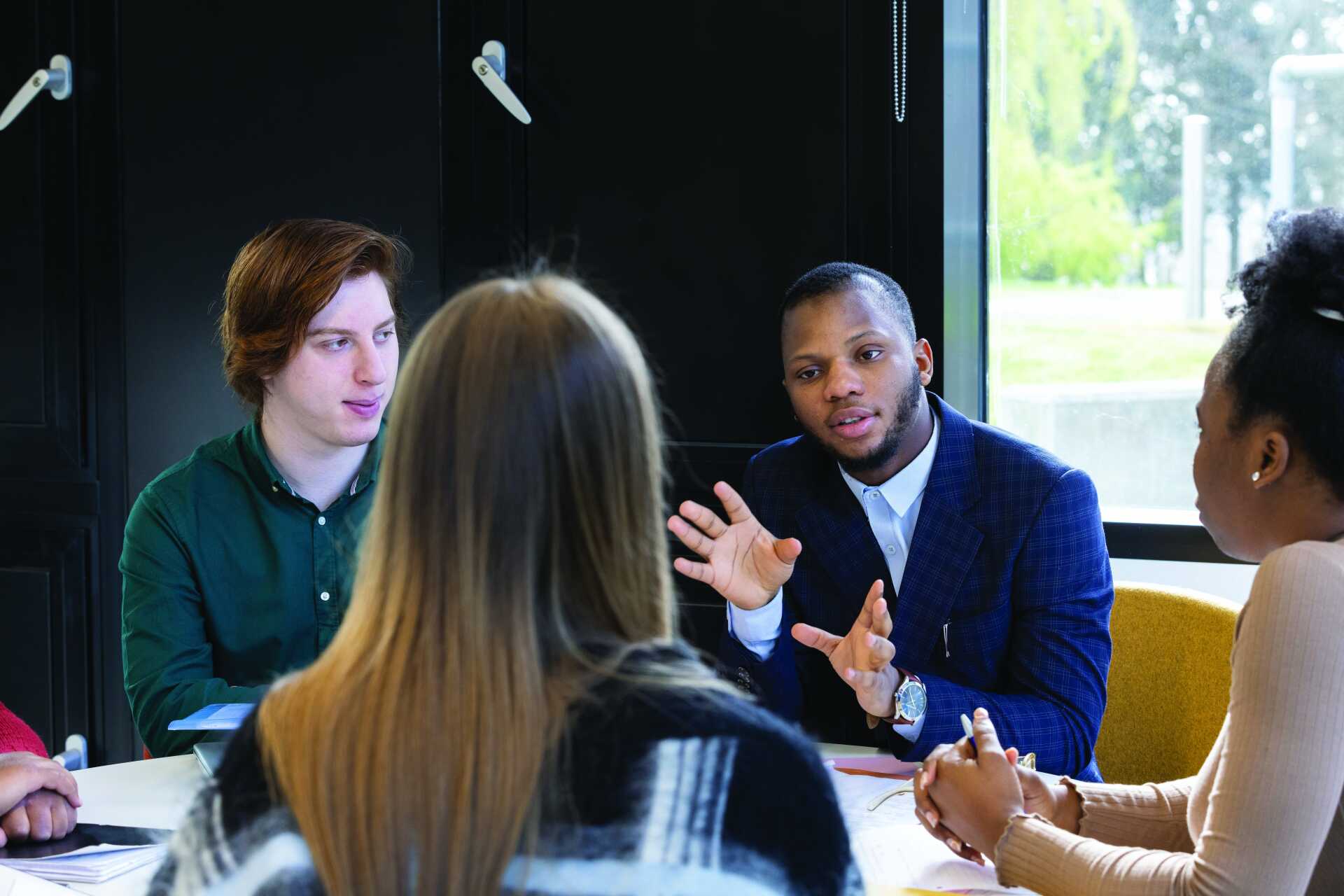 University of Kent Law students in discussion.