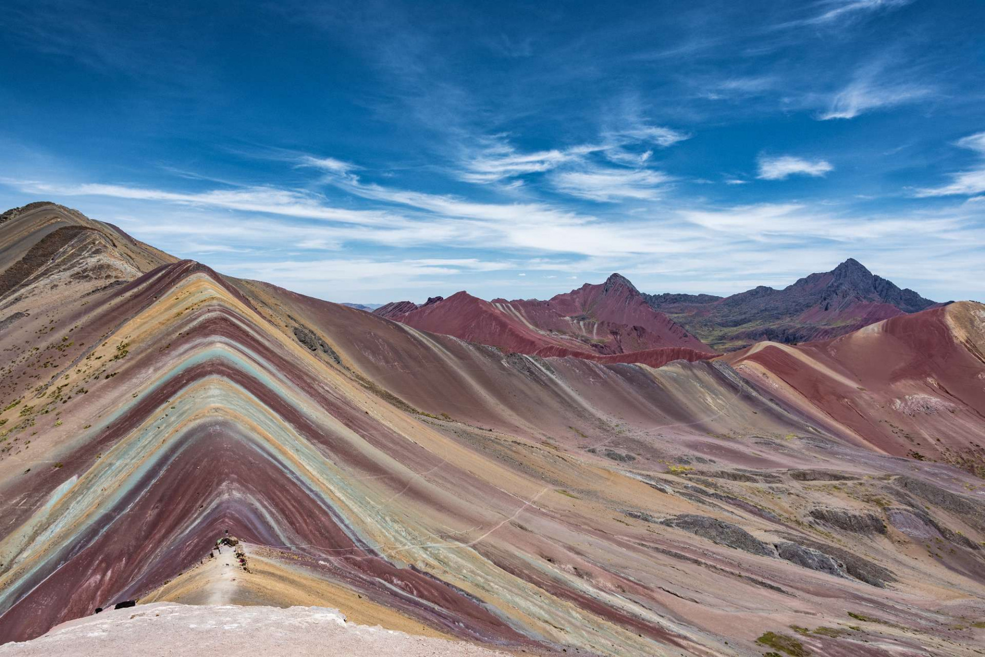 The multicoloured rainbow mountains of Peru
