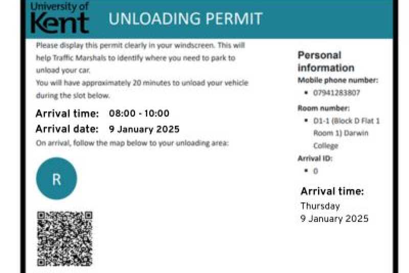 unloading permit