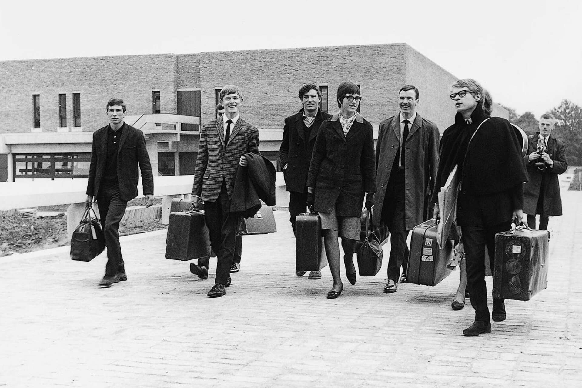 The first of the 500 students arriving at the University in October 1965.