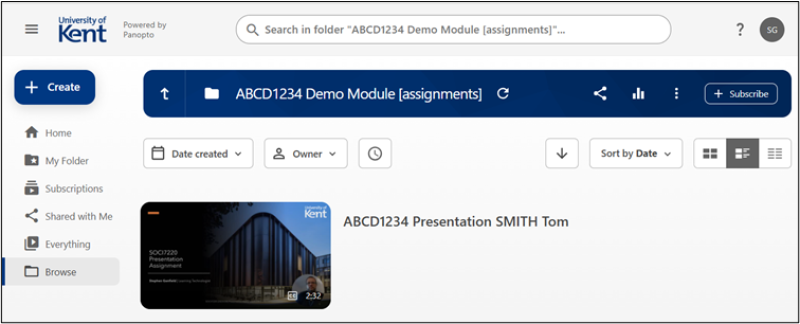 Image shows the video upload completed successfully