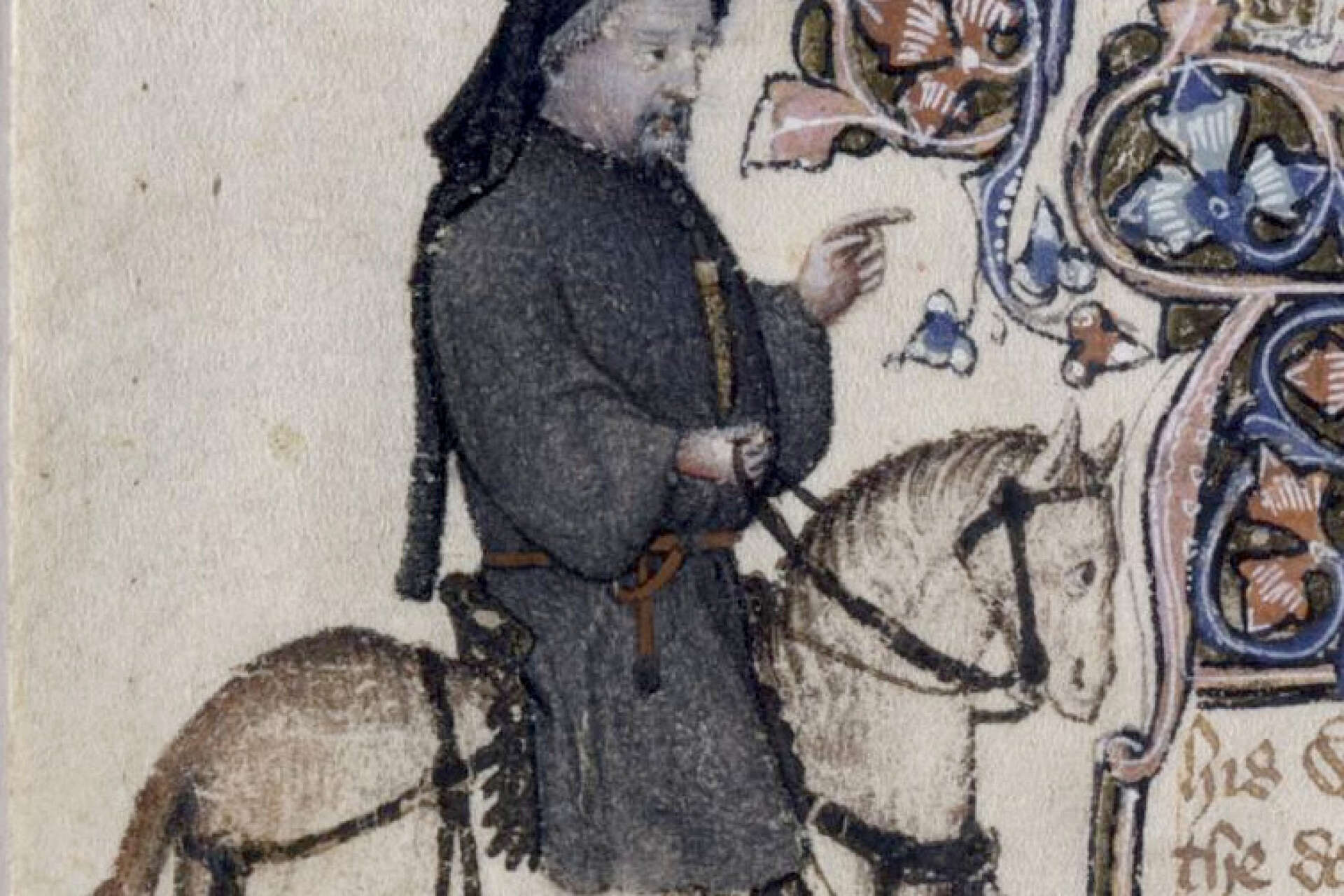 Image of Geoffrey Chaucer from the Ellesmere Chaucer.
