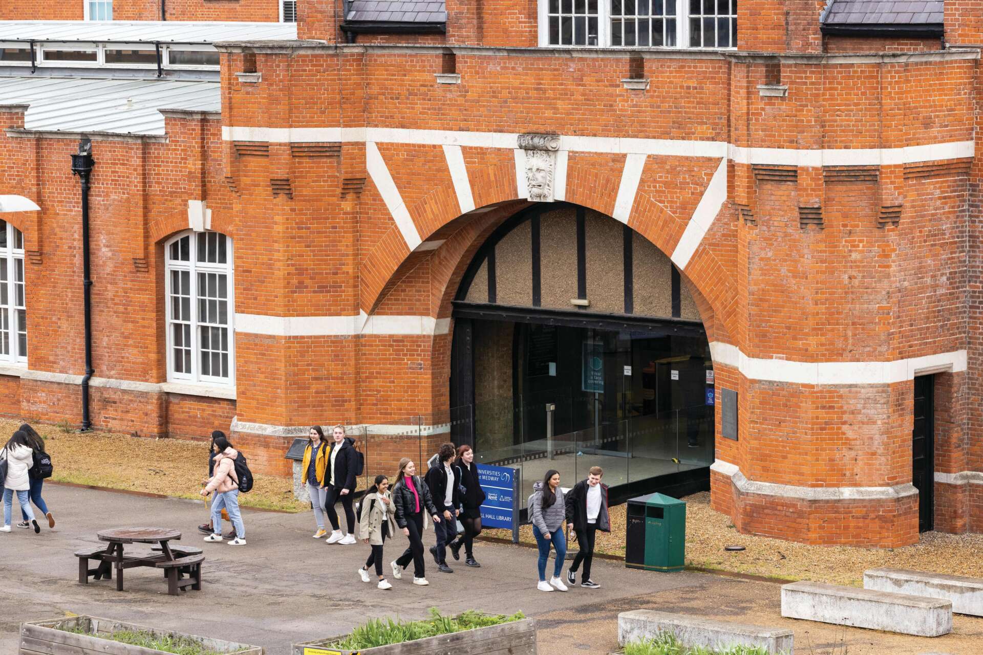 The Drill Hall Library and the University of Kent's Medway campus.