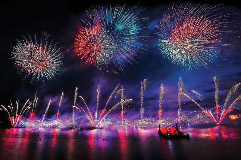 Fireworks over the River Medway