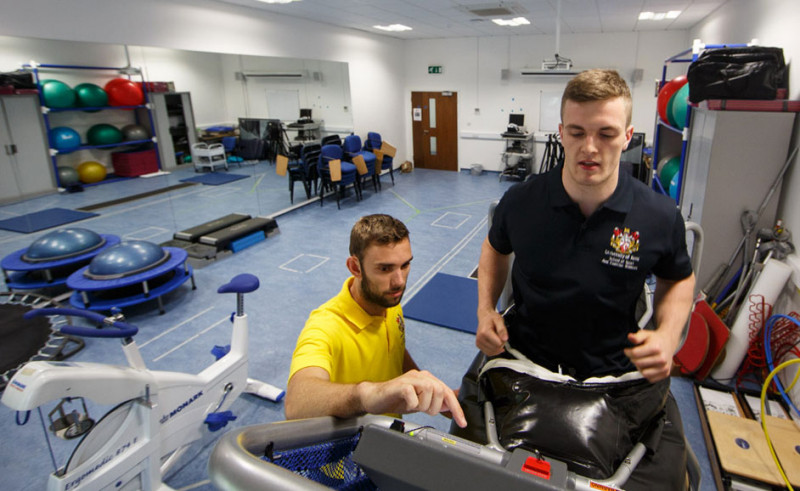 The anti-gravity treadmill being used