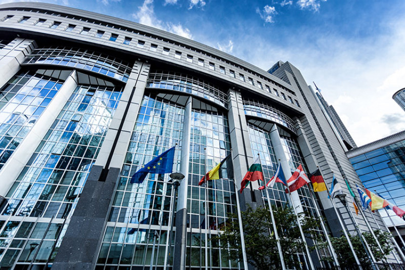 External photograph of European parliament building