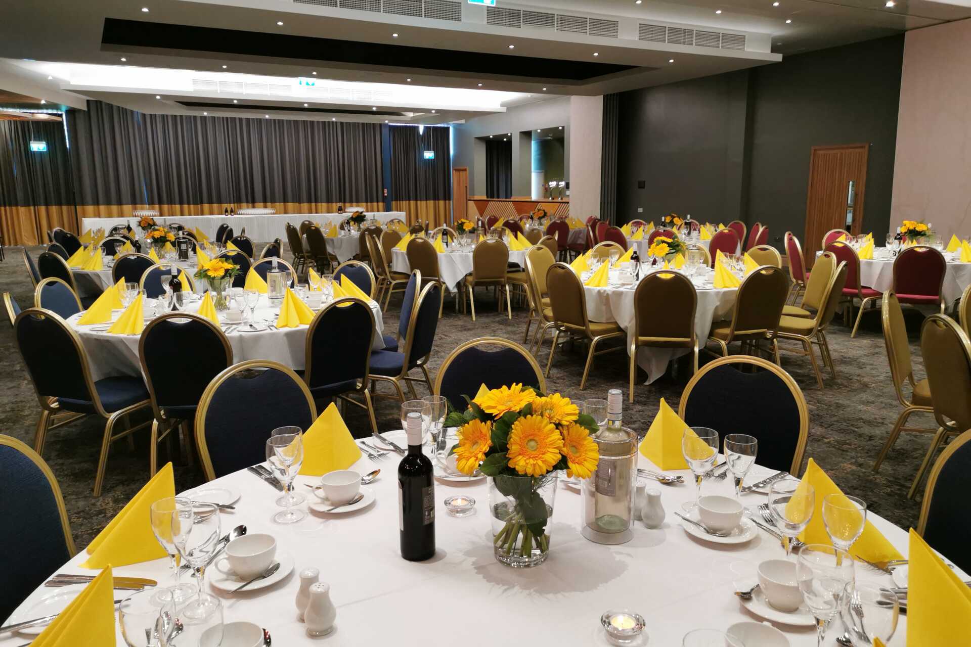 Darwin conference suite set-up for a dinner