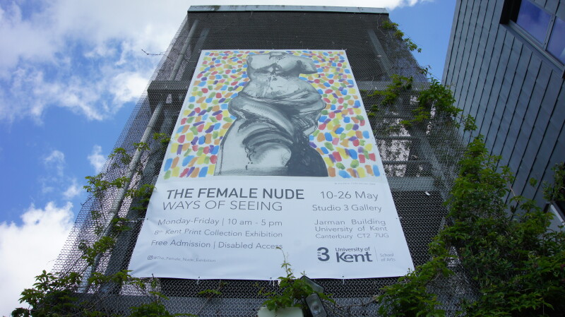 Large poster hanging outside the Jarman Building