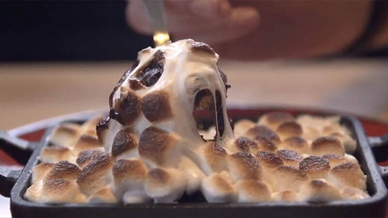 Sticky marshmallow dessert from Origins Bar and Grill