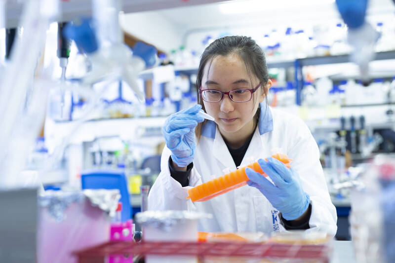 Female scientist in a lab