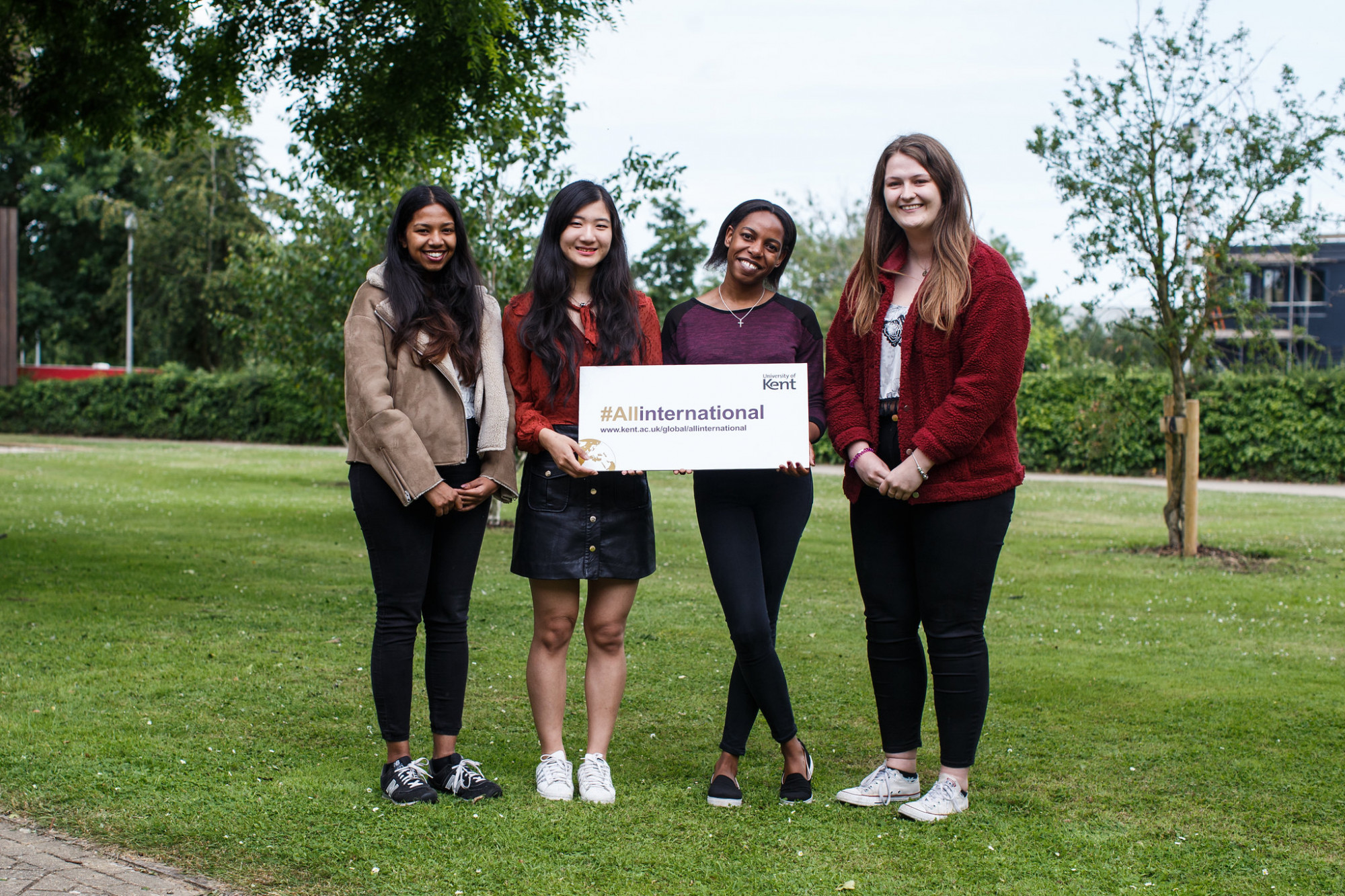 Four students who completed Kent's GOLD programme