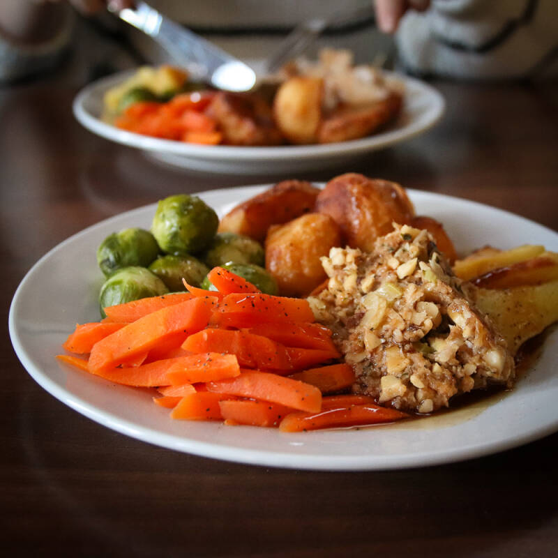 Roast dinner from Rutherford Dining Hall