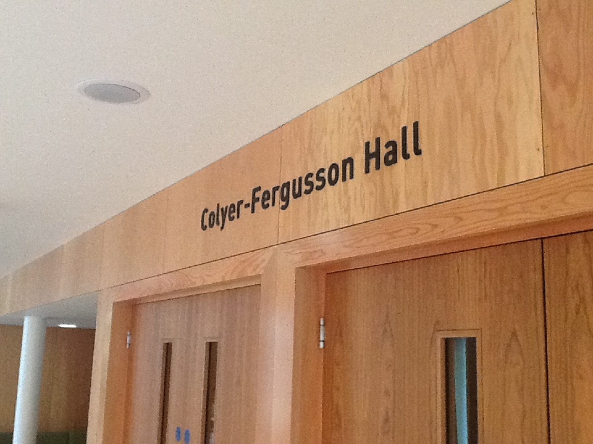 Colyer-Fergusson Hall sign